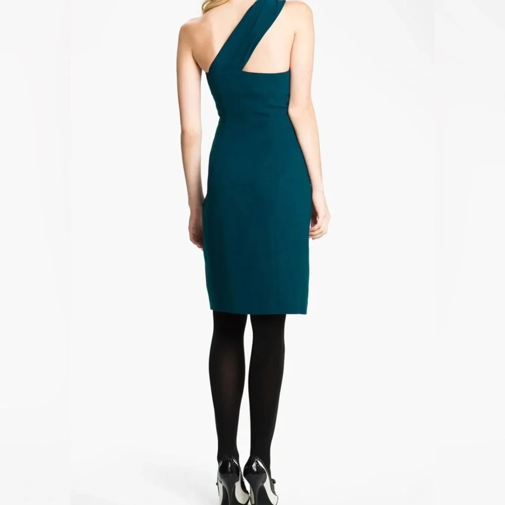 TORY BURCH Teal One Shoulder ASHLEE Dress